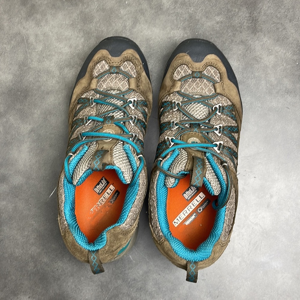 Merrell Womens size 7.5 "Avian Light Sport Canteen" Teal Brown Vibram J68286 - Picture 6 of 8